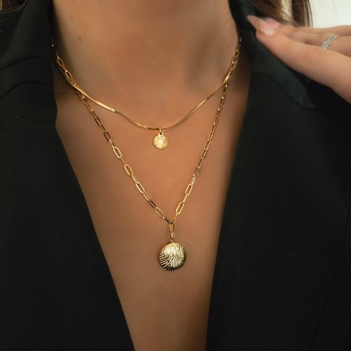 Collier double rang - , –