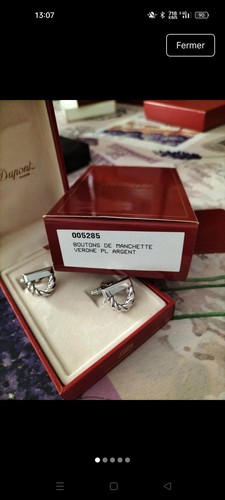 Bouton manchettes argent - de,