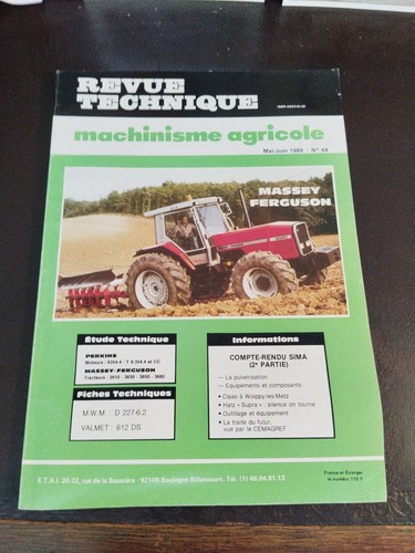 Revue technique machinisme - revue,