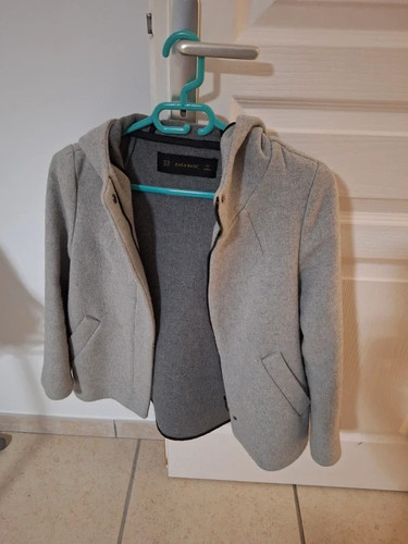 Manteau gris capuche - , femme