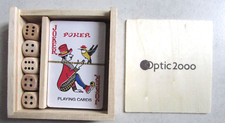 Optic 2000 Advertising Box Sliding Lid Card Game New + 5 Dice!