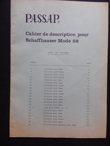 Passap cahier de - §,