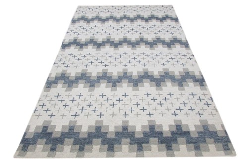 Tapis gris beige 100 laine - gris,