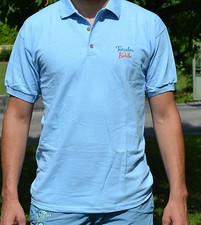 POLO BLEU CIEL UNISEXE Brodé TAMALOU NEUF Idée CADEAU DÉPART RETRAITE Taille XL