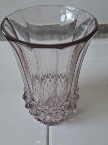 Vase vintage verre moulé