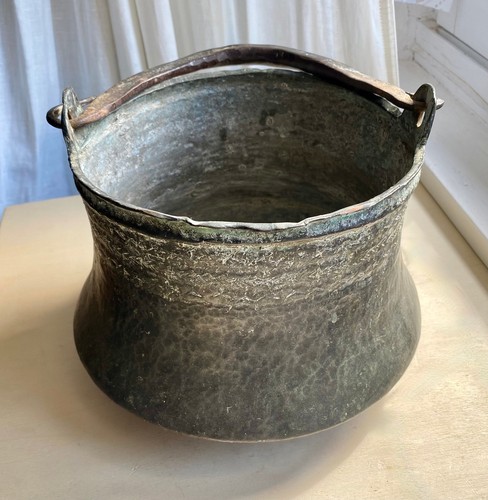 Ancien chaudron cuivre - chaudron,