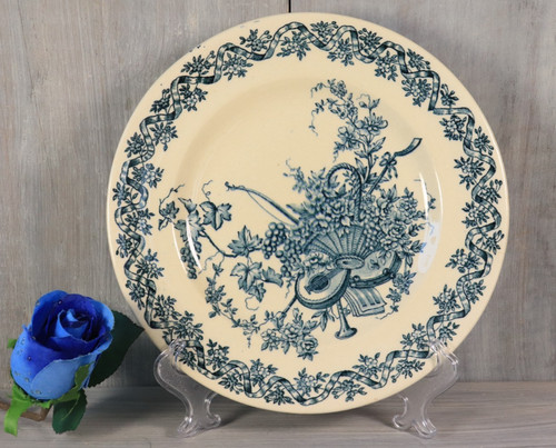 Assiette ancienne terre de - terre,