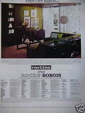 1970 ADVERTISING FURNITURE ROCHE BOBOIS INTERLÜBKE ELEMENTARY - ADVERTISING