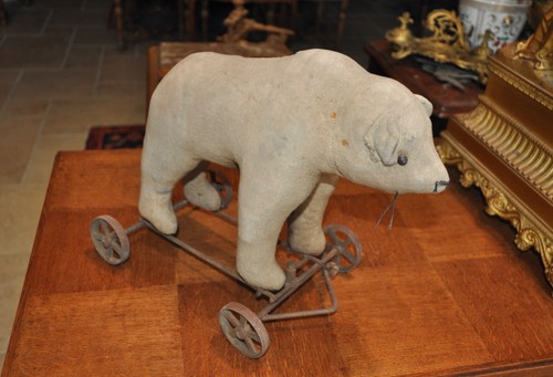 Ours peluche ancien sur 4 - ours, en