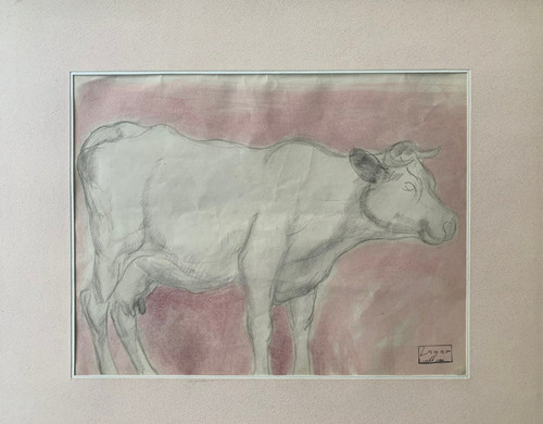 Antique drawing watercolor - drawing,,