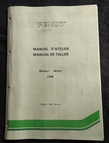 Manuel atelier fendt moteur - atelier,