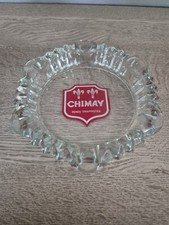 cendrier publicitaire ancien Chimay Verre Sculpté Vintage