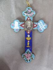 BEAUTIFUL MICRO MOSAIC CROSS, antique.