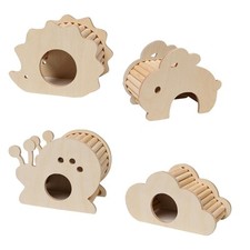 Cachette de Hamster en bois, échelle d'escalade, Cage à gerbilles, décor,
