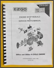 295 ROBIN ENGINE REPAIR MANUAL FITS 295cc 350cc 1992-2007 Golf Cart EZGO EZ-GO