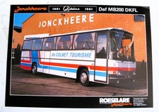 JONCKHEERE DAF MB200 DKFL Bus Commercial Vehicle Sales Sheet Jubilee P50