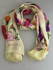 Beautiful GUCCI rose jumbo scarf SILK ITALY foulard 100% SILK art big
