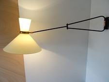 ancienne applique potence LUNEL 1950 french sconce jib light disderot arlus