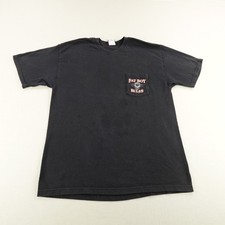 Vintage Harley Davidson Shirt Men XL Black Fat Boy Rules Visalia Motorcycles Y2K