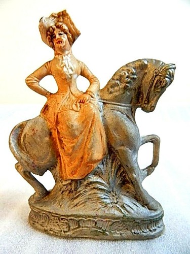 Antique art deco lady riding - lady,