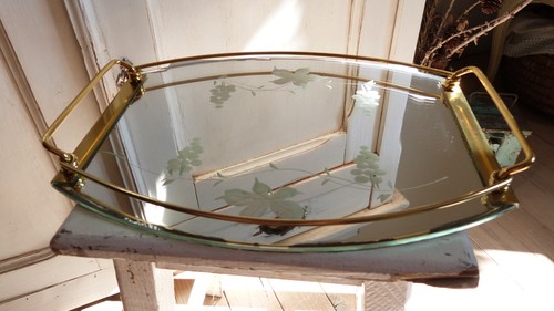 Plateau miroir laiton - miroir,