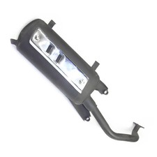 Exhaust System 125cc Scooter Black Silencer Mild Steel Complete Exhaust System