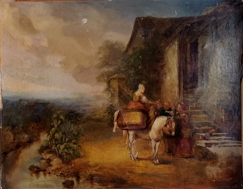 Huile sur toile peinture - huile,