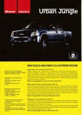 Catalogue Brochure Isuzu Pick up D-Max Urban Jungle 2010, Suisse en FRA/DEU/ITA