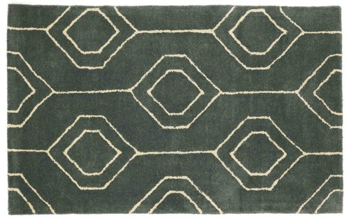 Tapis laine 90x150 gris - laine,