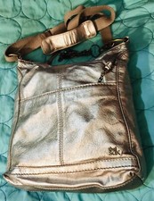 THE SAK CROSSBODY HOBO MESSENGER SHOULDER BAG CHARM SHLDR PAD PEBBLE LEATHER ZIP