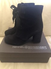 Bottines femme Kennel & Schmenger, daim noir/anthracite, taille 6 (39).