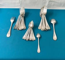 36 Piece CHRISTOFLE Model Pearl Household Appliances Silver Metal Covered Spoon