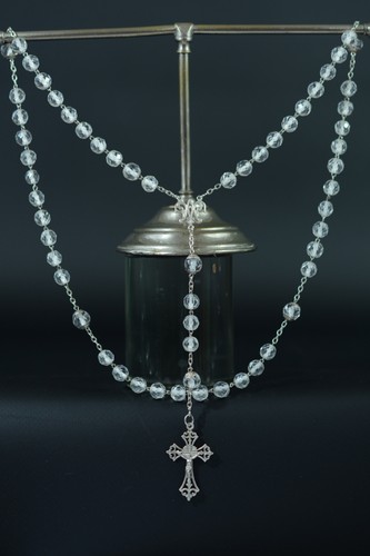 Large antique rosary - rosary, white