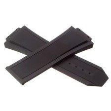 Véritable bracelet caoutchouc HUBLOT doublé noir HUBLOT Spirit of Big Bang 45