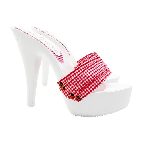 Mules blanches motifs - mules, À