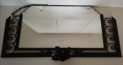 Miroir cadre art déco motif - art, déco,