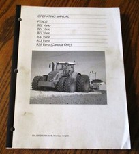 FENDT 922 924 927 930 933 936 Vario Tractor Operating Operators Manual Agco