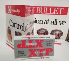 Vintage Hornady XTP Bullet Ammunition  Poster Chart 10" x 35" + advertising Card