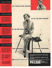 1959 FILDAR ADVERTISING 014 ADVERTISING knitting machine