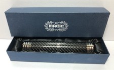 Magic Black 7” Carbon Fiber Checker Cigar Tube Portable Single Cigar Holder $300