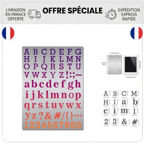 Pochoir métal lettres - métal,
