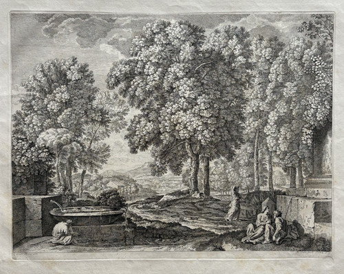 Paysage gravure eau forte - gravure,