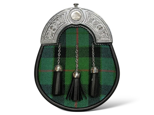 Sporran cuir tartan - cuir,