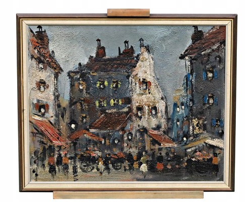 Tableau huile paris - tableau,