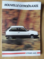 CITROEN AXEL 1984 1985 French Mkt Sales Brochure - Oltcit interest