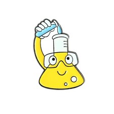Pin's Erlenmeyer avec lunettes
