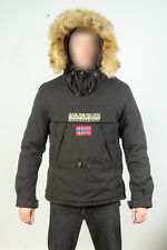 Men's Napapijri Skidoo Winter Taped Anorak Fur Hooded Parka Jacket Size S - M