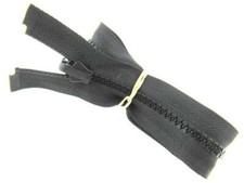 YKK Fermeture Éclair Noir, Réversible Tirette, Gros Plastique Dent, Bout Ouvert,