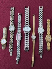 7 MONTRES d'occasion Femme, besoin piles. Seiko, Geneva, Time Zone, Citizen, etc