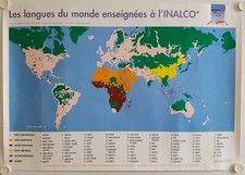 Affiche Carte LANGUES DU MONDE